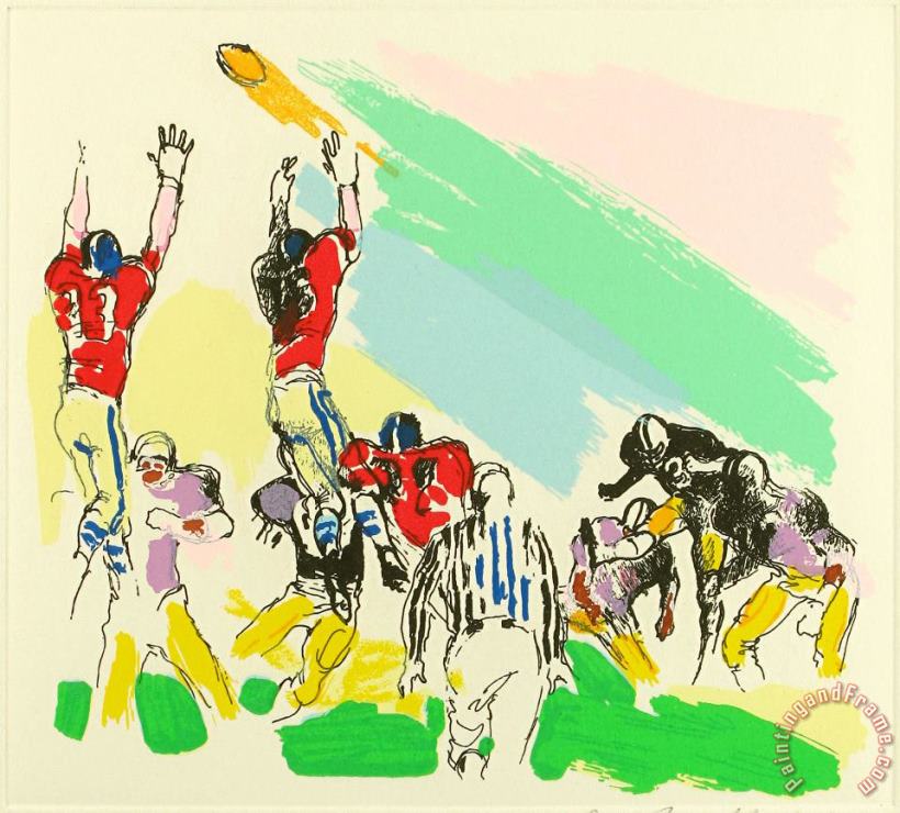 Field Goal painting - Leroy Neiman Field Goal Art Print