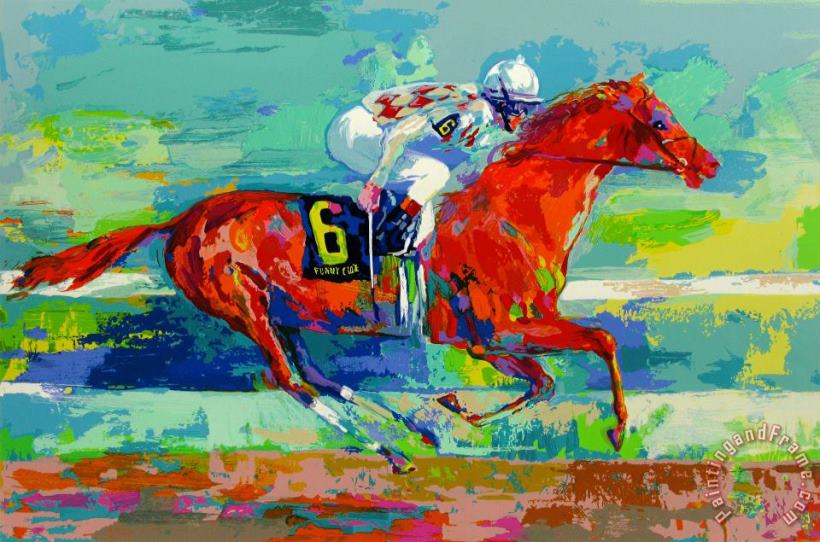 Funny Cide painting - Leroy Neiman Funny Cide Art Print