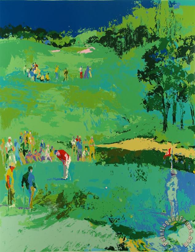 Leroy Neiman Golf Landscape Art Painting