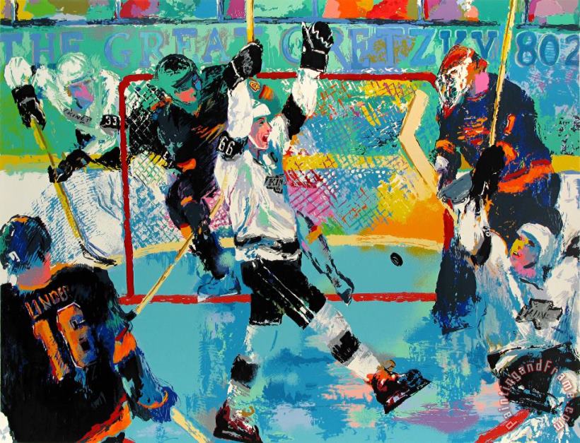 Leroy Neiman Gretzky's Goal Art Painting