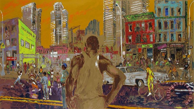 Leroy Neiman Harlem Streets (cities in Schools) Art Painting