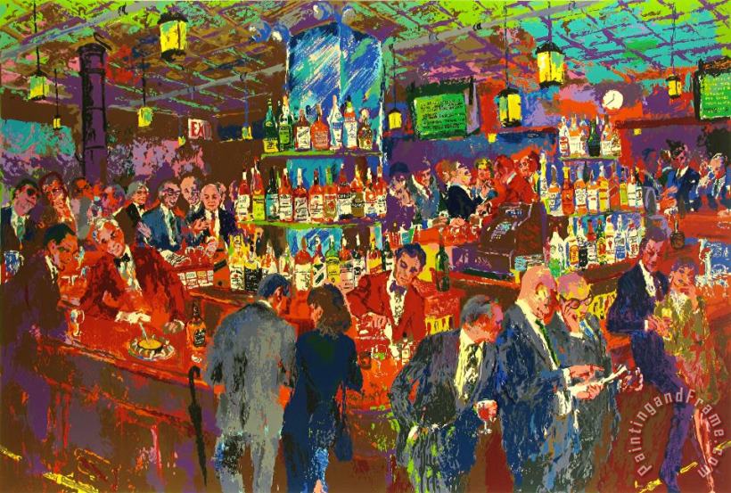 Harry's Wall Street Bar painting - Leroy Neiman Harry's Wall Street Bar Art Print