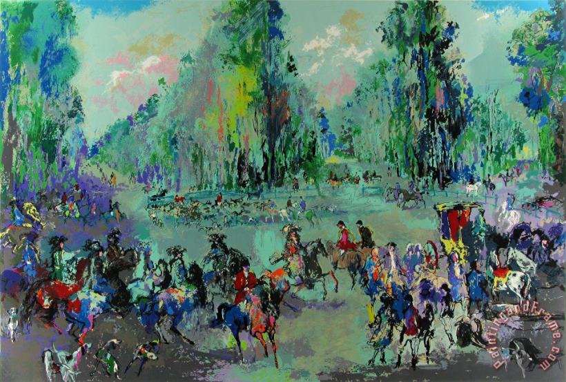 Hunt Rendezvous (homage to Oudry) painting - Leroy Neiman Hunt Rendezvous (homage to Oudry) Art Print