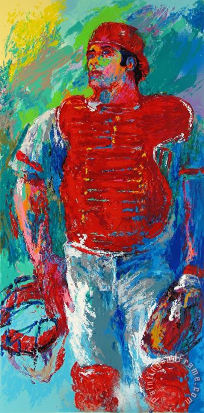 Johnny Bench, The Catcher painting - Leroy Neiman Johnny Bench, The Catcher Art Print