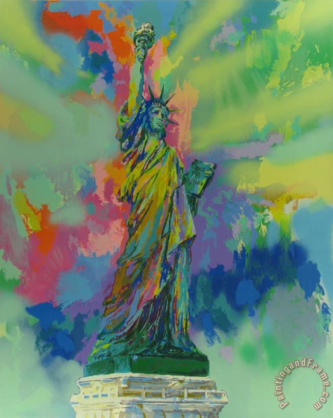 Leroy Neiman Lady Liberty Art Painting