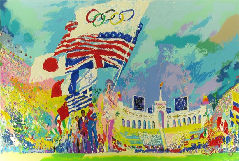Opening Ceremonies, Xxiii Olympiad 1984 painting - Leroy Neiman Opening Ceremonies, Xxiii Olympiad 1984 Art Print