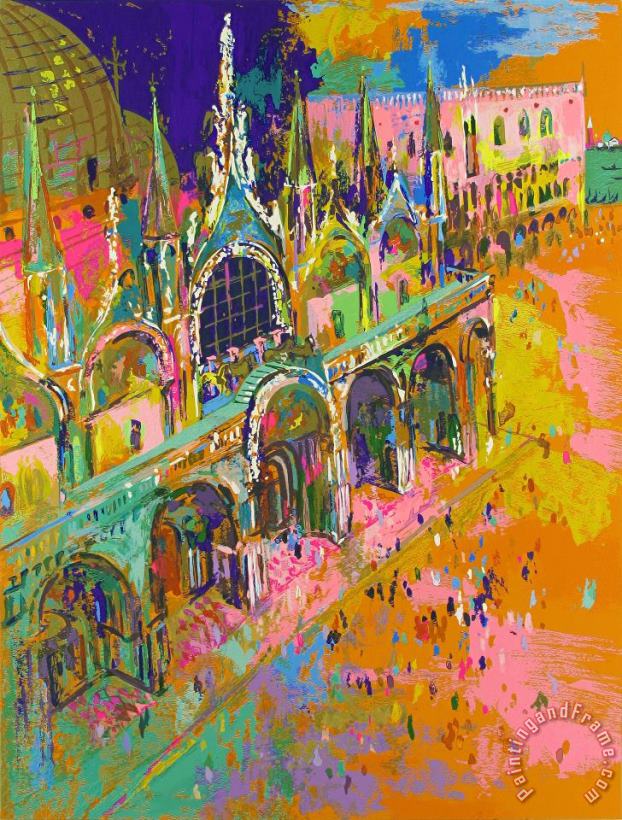 Piazza San Marco painting - Leroy Neiman Piazza San Marco Art Print