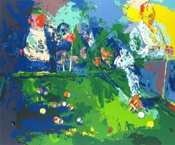 Leroy Neiman Pool Room