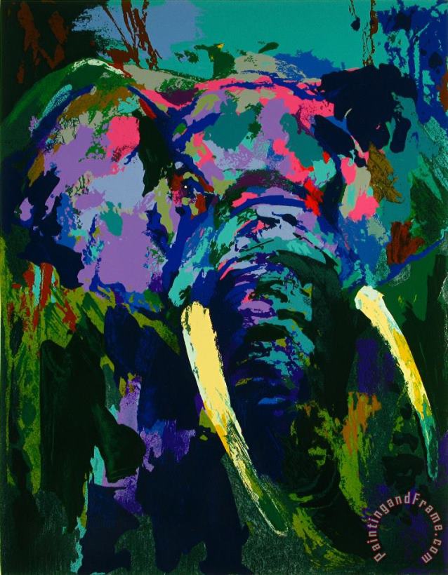 Leroy Neiman Portrait of The Elephant Art Print