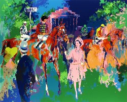 Leroy Neiman Queen at Ascot