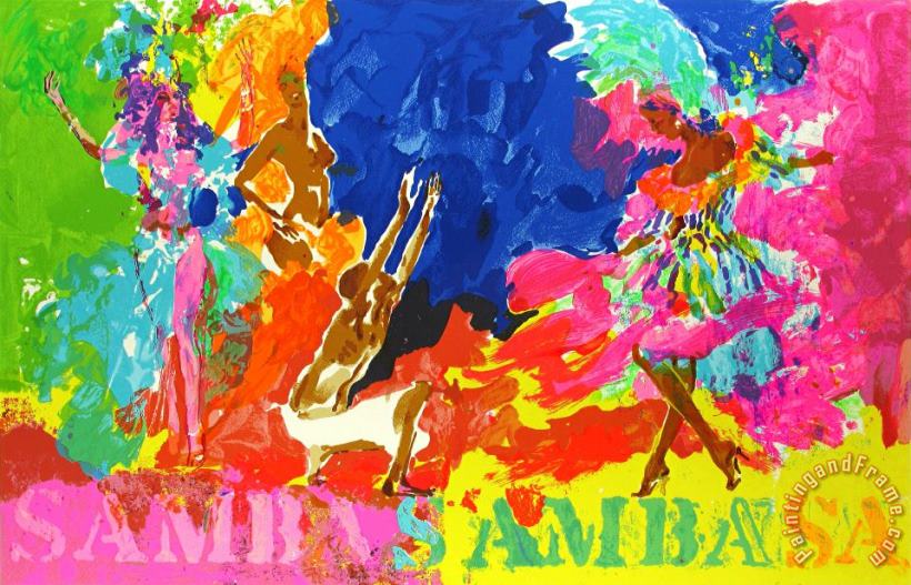 Samba Samba painting - Leroy Neiman Samba Samba Art Print