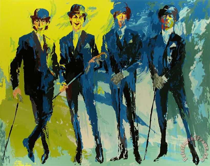 The Beatles painting - Leroy Neiman The Beatles Art Print