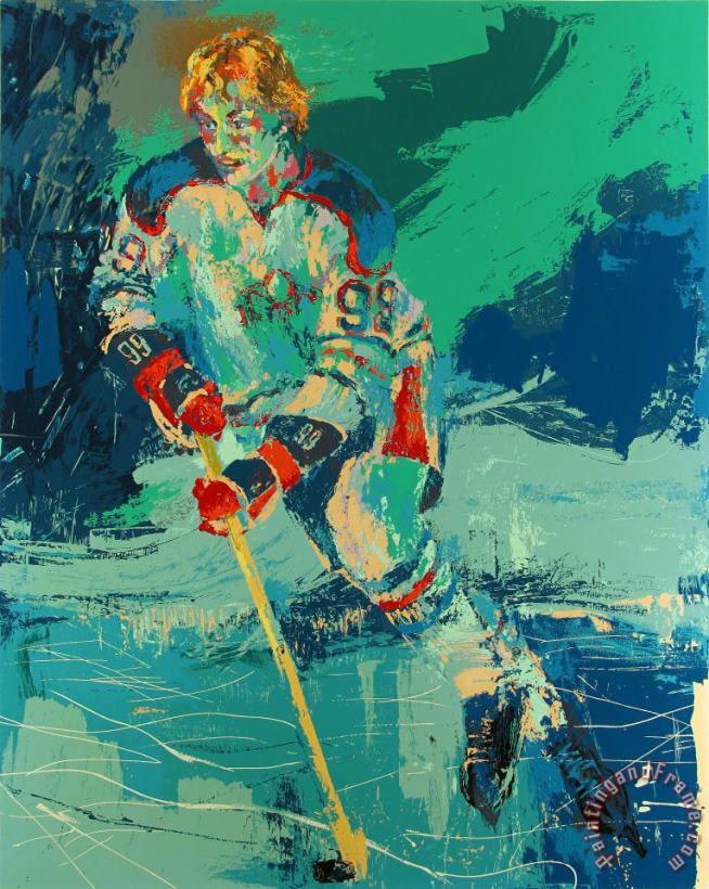 Leroy Neiman The Great Gretzky Art Painting