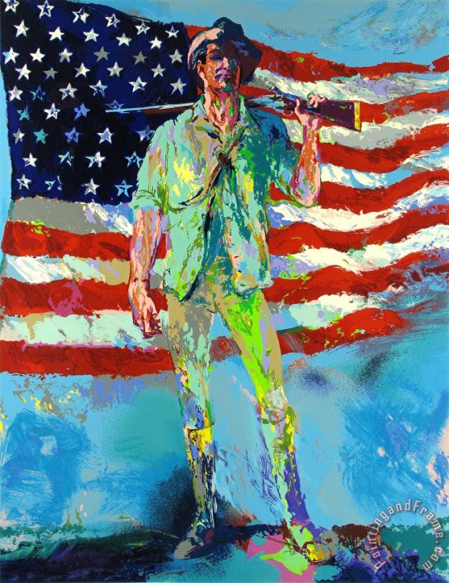 The Minuteman painting - Leroy Neiman The Minuteman Art Print