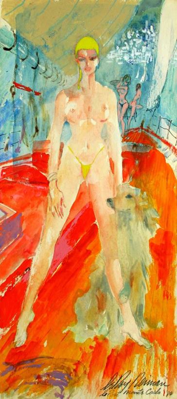 Topless Trio painting - Leroy Neiman Topless Trio Art Print
