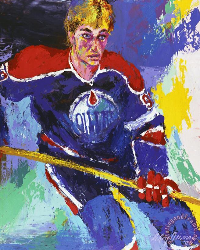 Leroy Neiman Wayne Gretzky Art Painting