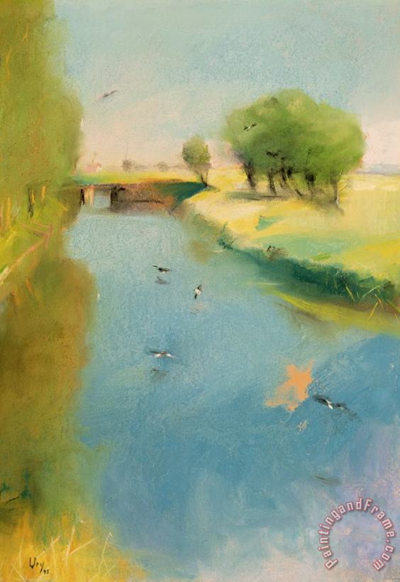Lesser Ury Canal Art Painting