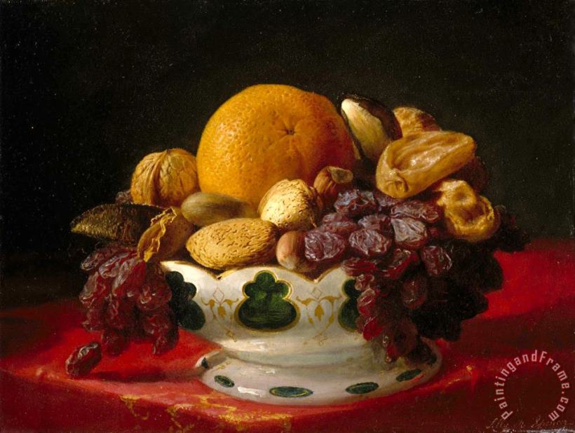 Lilly Martin Spencer Oranges, Nuts, And Figs Art Painting