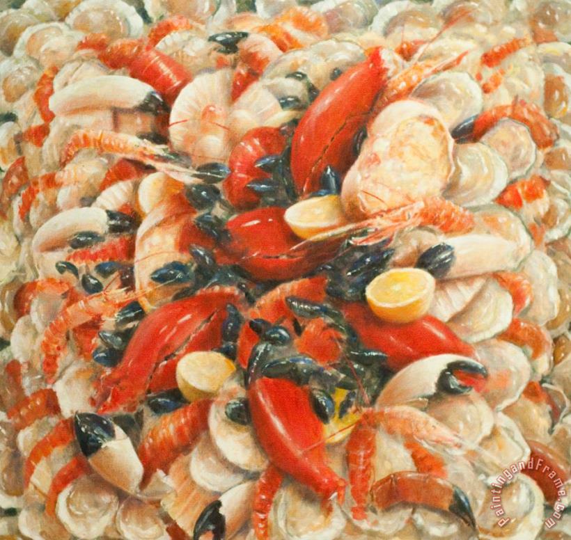 Lincoln Seligman Seafood Extravaganza Art Print