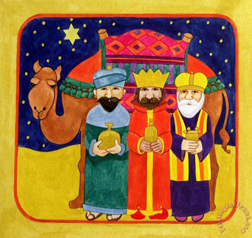 Three Kings And Camel painting - Linda Benton Three Kings And Camel Art Print