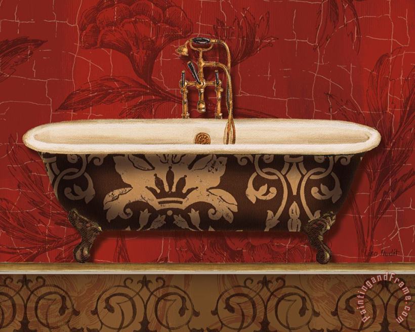 Lisa Audit Royal Red Bath I Art Print