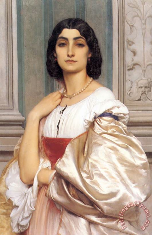 Lord Frederick Leighton A Roman Lady Art Painting