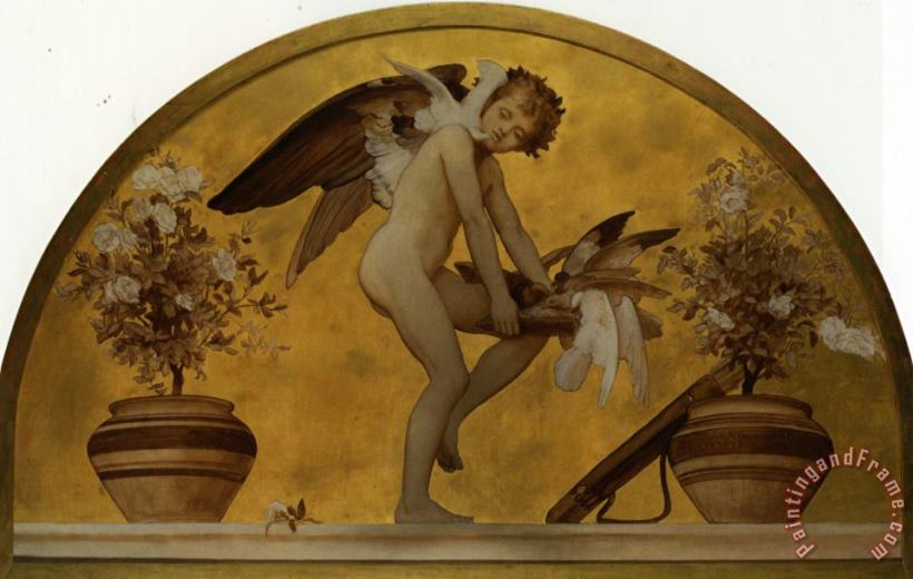 Cupid And Doves painting - Lord Frederick Leighton Cupid And Doves Art Print