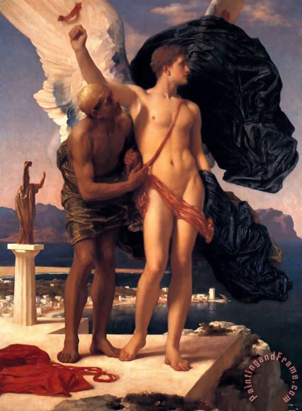 Lord Frederick Leighton Daedalus And Icarus Art Print
