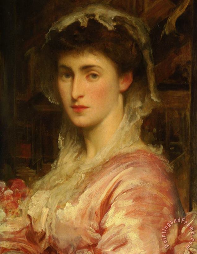 Mrs Evans Gordon painting - Lord Frederick Leighton Mrs Evans Gordon Art Print