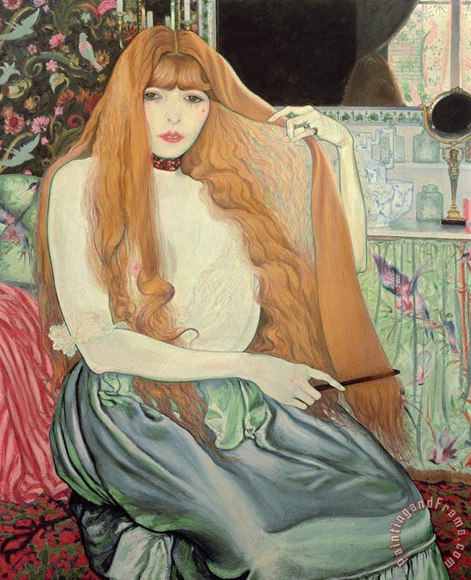 Woman Combing Her Hair painting - Louis Anquetin Woman Combing Her Hair Art Print