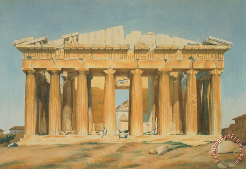 The Parthenon painting - Louis Dupre The Parthenon Art Print