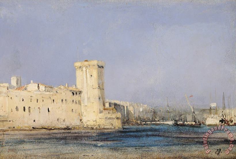 Louis Eugene Gabriel Isabey Marine Fortress Art Print