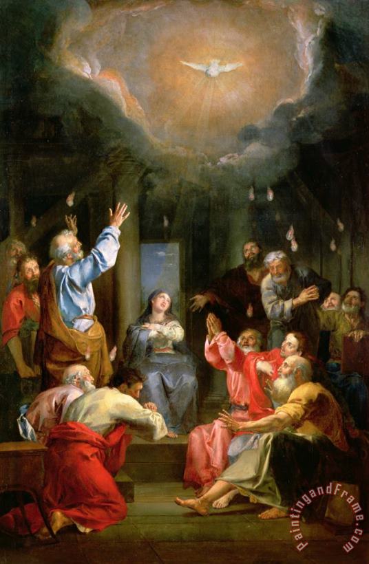 The Pentecost painting - Louis Galloche The Pentecost Art Print