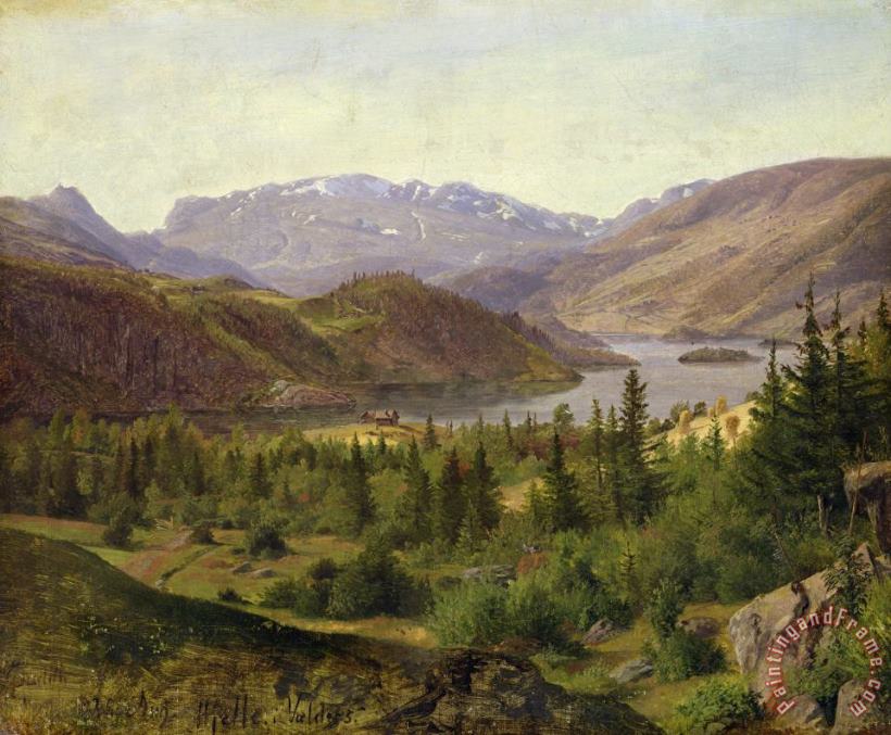 Louis Gurlitt Tile Fjord Art Painting