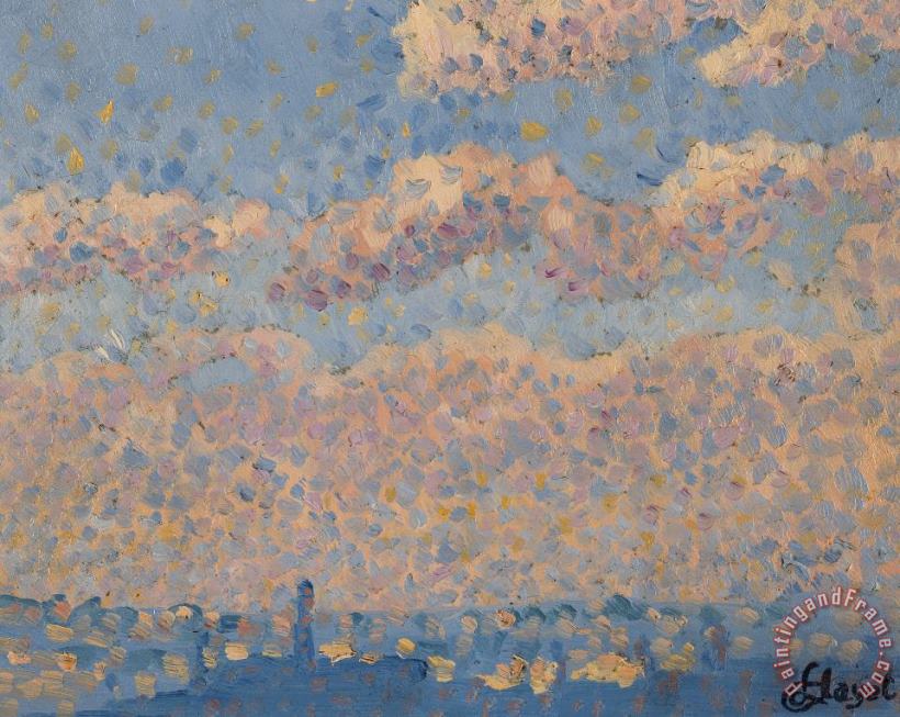 Louis Hayet Sky Over The City Art Painting