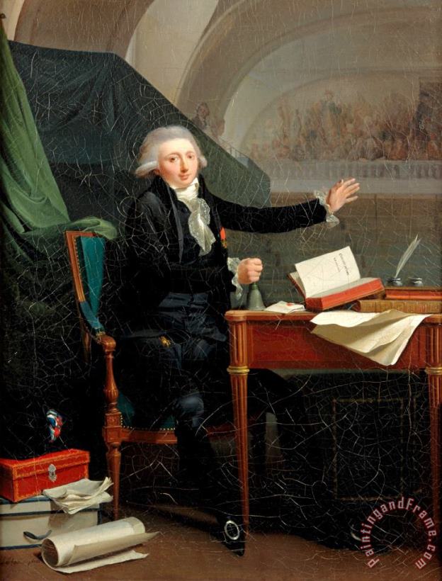 Louis Leopold Boilly Portrait of Jan Anthony D'averhoult (1756 1792) Art Painting