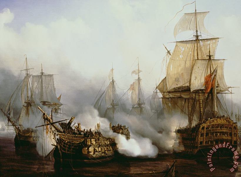 Louis Philippe Crepin Battle of Trafalgar Art Painting