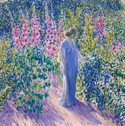 Louis Ritman Hollyhocks