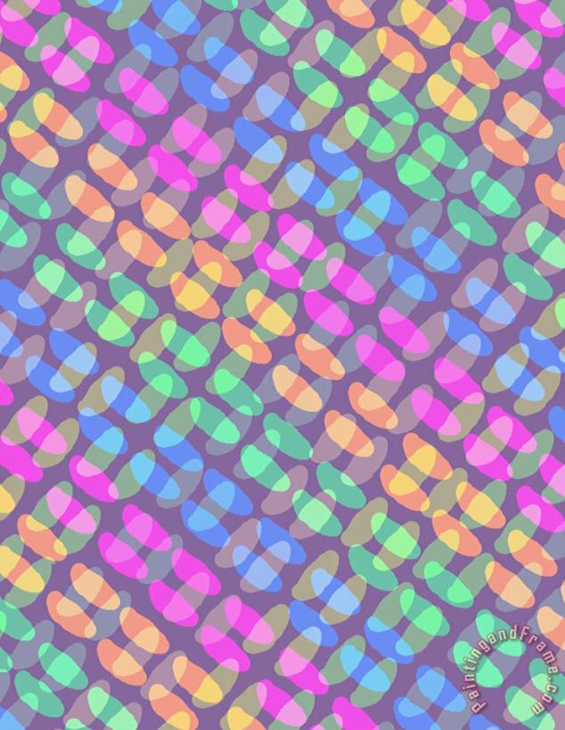 Dotted Check painting - Louisa Knight Dotted Check Art Print