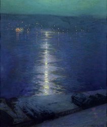 Lowell Birge Harrison Moonlight on the River