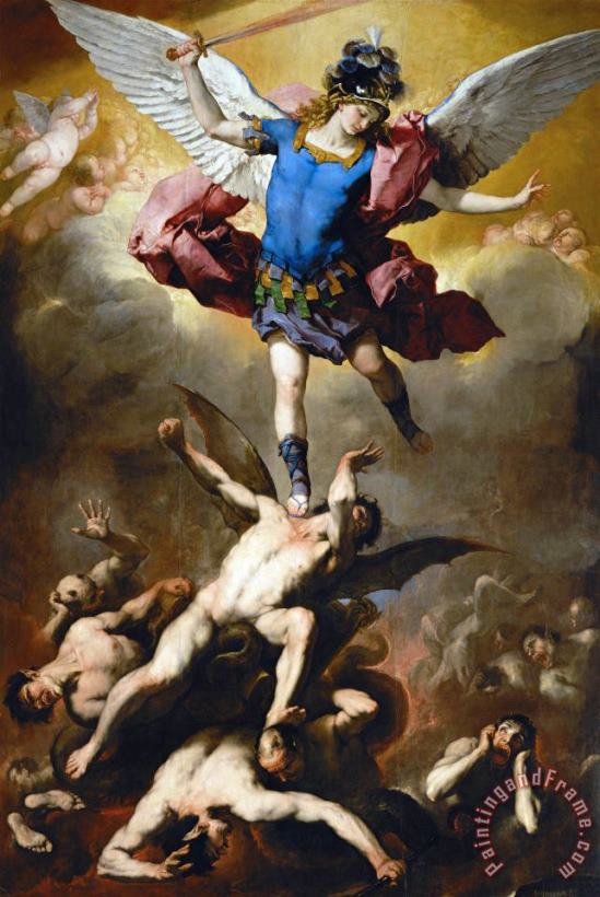 Luca Giordano The Fall of The Rebel Angels Art Painting