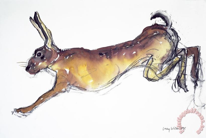 Lucy Willis Jumping Hare Art Print