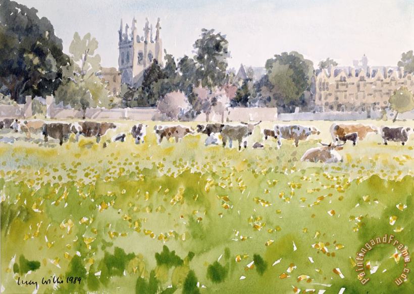Lucy Willis Looking Across Christ Church Meadows Art Painting