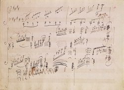 Ludwig van Beethoven - Score sheet of Moonlight Sonata painting