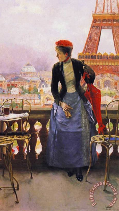 A Lady at The Paris Exposition painting - Luis Jimenez Y Aranda A Lady at The Paris Exposition Art Print