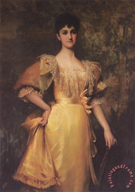 Mrs Pantia Ralli painting - Luke Fildes Mrs Pantia Ralli Art Print