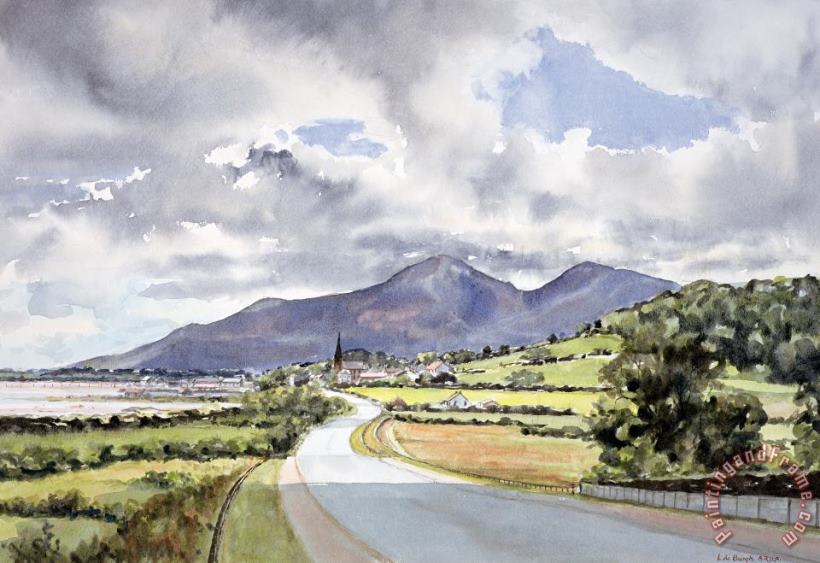 The Mountains of Mourne from near Dundrum painting - Lydia de Burgh The Mountains of Mourne from near Dundrum Art Print