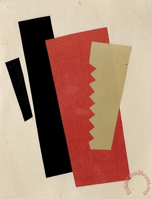 Composition (red Black Gold) painting - Lyubov Sergeevna Popova Composition (red Black Gold) Art Print