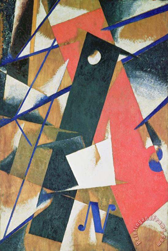 Spatial Force Construction painting - Lyubov Sergeevna Popova Spatial Force Construction Art Print