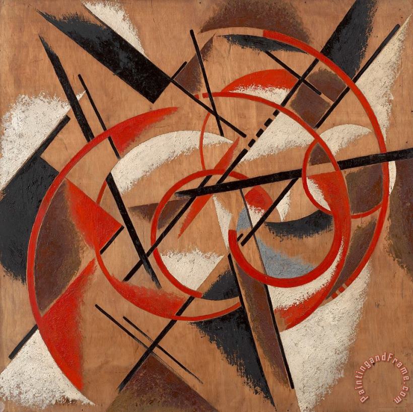 Spatial Force Construction painting - Lyubov Sergeevna Popova Spatial Force Construction Art Print